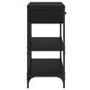 vidaXL Tavolo consolle Rovere Nero 100 x 34,5 x 75 cm legno