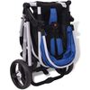 vidaXL Passeggino 3 in 1 in Alluminio Blu e Nero