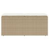 vidaXL Panca da Giardino con Cuscino Beige 110x40x44 cm in Polyrattan