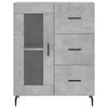 vidaXL Credenza Grigio Cemento 69,5x34x180 cm in Legno Multistrato