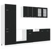 vidaXL Unit&agrave; Cucina Lyon 8 pcs Rovere Nero Legno ingegnerizzato