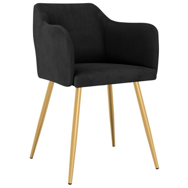 vidaXL Sedie da Pranzo 4 pz Nere in Velluto