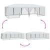 vidaXL Tenda per Feste con 12 Pareti Laterali in Rete Bianco 8x4m HDPE
