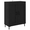 vidaXL Credenza Rovere Nero 69,5 x 34 x 180 cm Legno multistrato