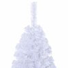 vidaXL Albero di Natale artificiale Bianco 180 cm PVC e Acciaio