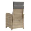 vidaXL Sedie Reclinabili Giardino 2pz Cuscini Beige Misto Polyrattan