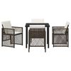 vidaXL Set da Pranzo per Giardino 5 pcs Marrone polyrattan