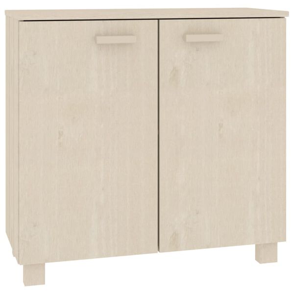 vidaXL Credenza HAMAR ambra 85x35x80 cm in Legno Massello di Pino