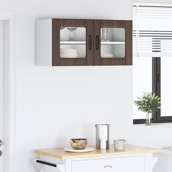 vidaXL Mobile da cucina con lo scaffale Rovere Marrone 80 x 31 x 40 cm