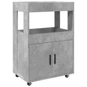 vidaXL Carrello Bar Grigio Cemento 60x39,5x89 cm in Legno Multistrato