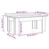 vidaXL Tavolino da Salotto Grigio Sonoma 100x60x42cm Legno Multistrato