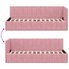 vidaXL Cornice del letto ad angolo Rosa 80 cm x 200 cm Velluto