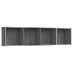 vidaXL Libreria/Mobile TV Grigio Sonoma 143x30x36 cm Legno Multistrato
