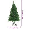 vidaXL Albero di Natale Artificiale con Rami Spessi Verde 120 cm PVC