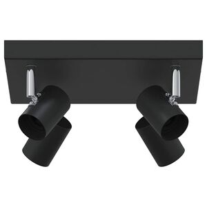 vidaXL Faretto da soffitto Nero 26,5 x 26 x 11,5 cm Metallo