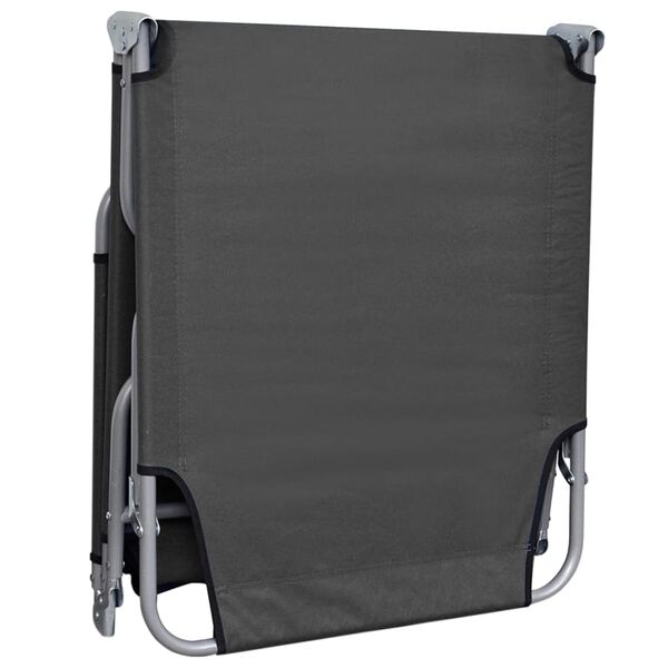 vidaXL Lettino Prendisole Pieghevole con Schienale Regolabile Grigio