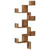 vidaXL Scaffale Angolare Muro Legno Antico 45x45x147 cm Multistrato