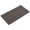 vidaXL Piastrelle per Decking WPC 6 pz 60x30 cm 1,08 m² Marrone Scuro