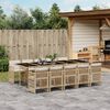 vidaXL Set da Pranzo da Giardino 11 pz con Cuscini Beige in Polyrattan