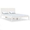 vidaXL Giroletto senza Materasso Bianco 90x200 cm Legno Massello Pino