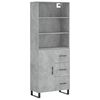 vidaXL Credenza Grigio Cemento 69,5x34x180 cm in Legno Multistrato