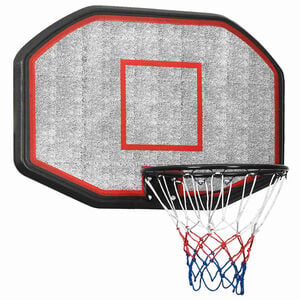 vidaXL Tabellone da Pallacanestro Nero 109x71x3 cm Polietilene