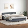 vidaXL Letto a Molle con Materasso e LED Grigio Scuro 180x210 cm Velluto