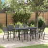 vidaXL Set da Pranzo per Giardino 9 pcs Antracite
