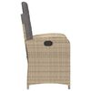 vidaXL Sedie Reclinabili Giardino 2pz Cuscini Beige Misto Polyrattan