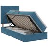 vidaXL Letto con contenitore e materasso Blu Scuro 100 x 200 cm