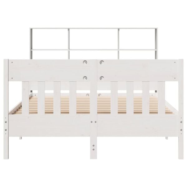 vidaXL Letto senza Materasso Bianco 120x190 cm Legno Massello di Pino