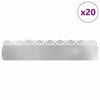 vidaXL Bordure per prato 20 pcs Argento 103 x 0,05 x 22 cm