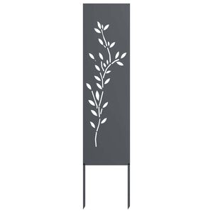 vidaXL Schermo per privacy in giardino Floreale Antracite 32 x 140 cm