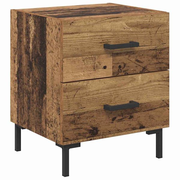 vidaXL Armadio da Notte con cassetto Legno vecchio 40 x 35 x 47,5 cm
