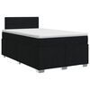 vidaXL Letto box spring con materasso Nero 120 x 200 cm Tessuto