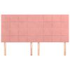 vidaXL Testiera Rosa 160x5x118/128 cm Velluto