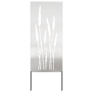 vidaXL Schermo per privacy in giardino Floreale Argento 50 x 140 cm