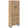 vidaXL Credenza 2 pz Rovere artigianale 69,5 x 34 x 180 cm
