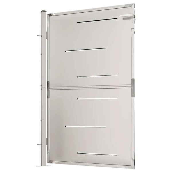 vidaXL Cancello da giardino 100x145 cm in acciaio inox