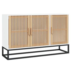 vidaXL Credenza Bianca 105x30x65 cm in Legno Multistrato