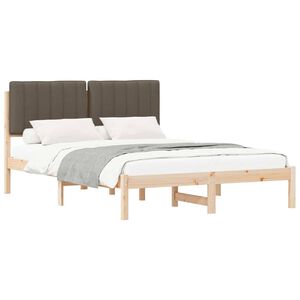 vidaXL Letto con Testiera Rivestita Talpa 135 x 190 cm