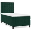 vidaXL Giroletto a Molle con Materasso Verde Scuro 80x200 cm Velluto