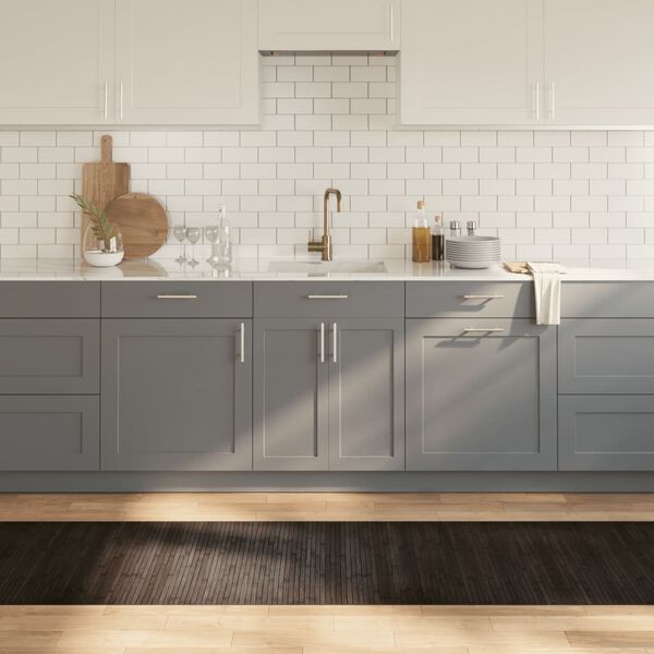 vidaXL Tappeto Rettangolare Marrone Scuro 70x400 cm in Bamb&ugrave;