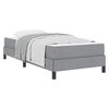 vidaXL Letto a molle con materasso Grigio chiaro 90 x 190 cm Tessuto