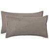 vidaXL Federa 2 pcs HOUTEN Grigio Chiaro 40 x 70 cm Boucl&eacute;