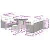 vidaXL Set Divano da Giardino 9 pcs Beige polyrattan
