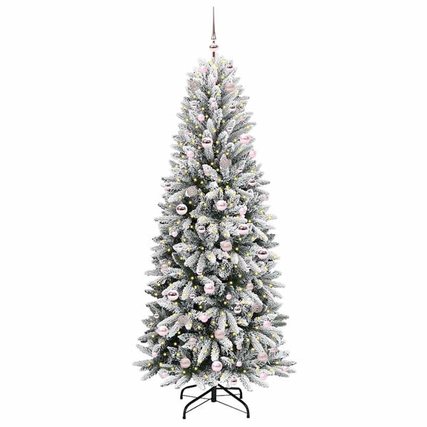 vidaXL Albero di Natale artificiale con 300 LED Bianco 210 cm
