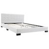 vidaXL Letto con Materasso Memory Foam Bianco in Similpelle 140x200 cm