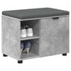 vidaXL Panca per ingresso con cuscino Grigio Cemento 60 x 38 x 46 cm