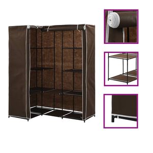vidaXL Armadio Angolare Marrone 130x87x169 cm